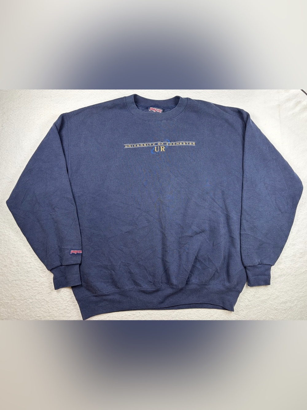 VINTAGE 90s JANSPORT UNIVERSITY OF ROCHESTER EMBROIDERED CREWNECK SWEATSHIRT  L